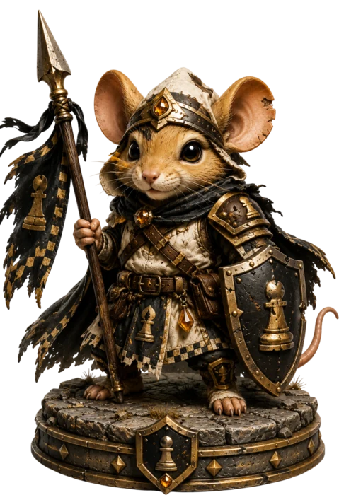 A fully armored mouse champion